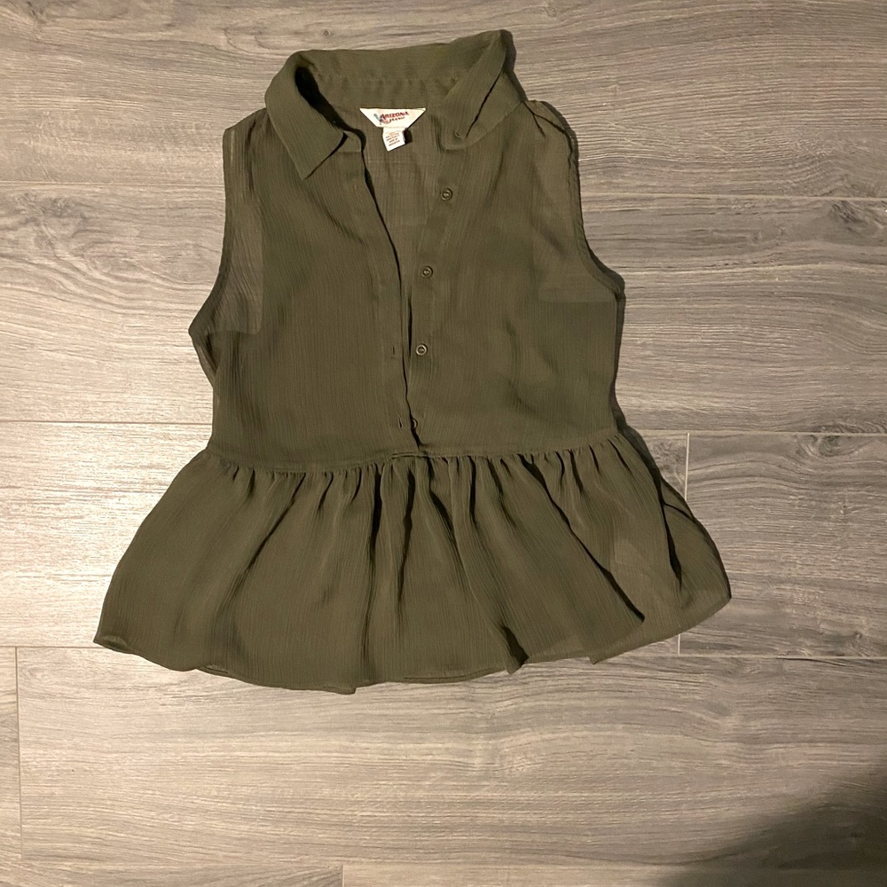 sheer peplum tank